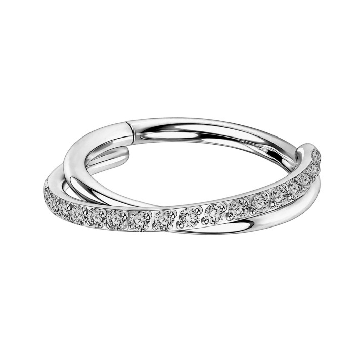 Tragus Huggie Conch Piercing Hoop Helix Clicker Piercing Jewelry - Silver / 16G / 10 mm