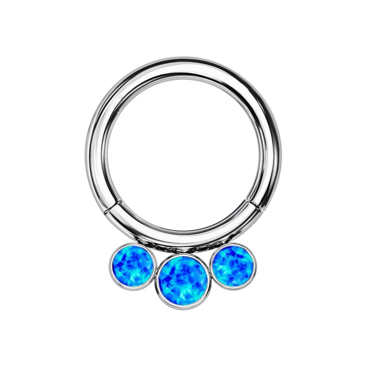 Piercing Hoop Daith Nose Clicker Septum Jewelry - Silver / 16G / 08 mm