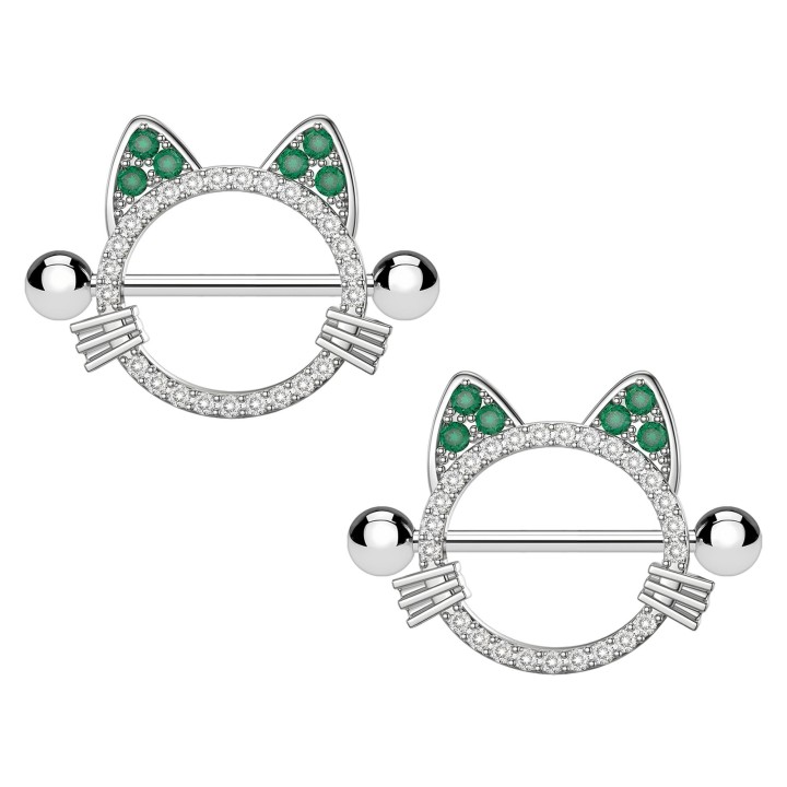 Straight Barbell Nipple Piercing Fetish Piercing Bar Ring - Silver