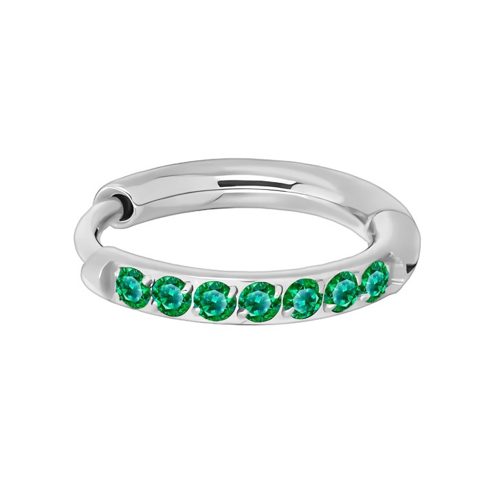 Tragus Huggie Ear Piercing Earlobe Clicker Piercing Hoop Nose Ring - Silver / 18G / 10 mm