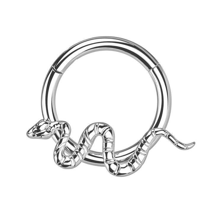 Septum Earring Jewelry Daith Piercing Nose Hoop - Silver / 16G / 10 mm