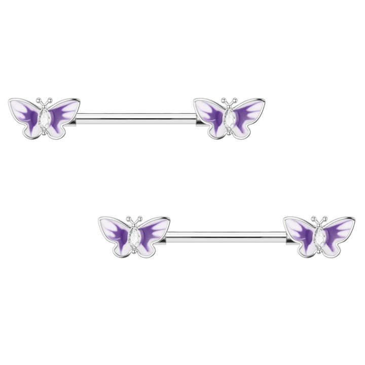 Piercing Bar Straight Barbell Fetish BDSM Erotic Sexy - Silver