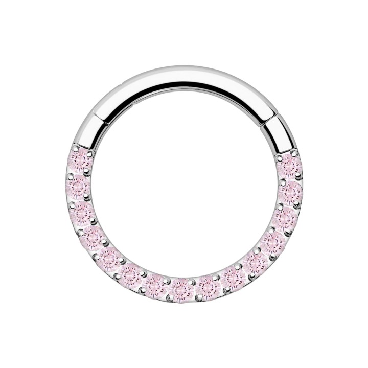 Septum Jewelry Piercing Clicker Nose Ring Daith Earring Hoop - Silver / 16G / 10 mm