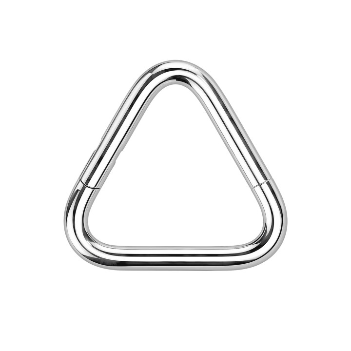 Daith Piercing Nose Jewelry Septum Clicker Hoop Ring - Silver / 16G / 08 mm