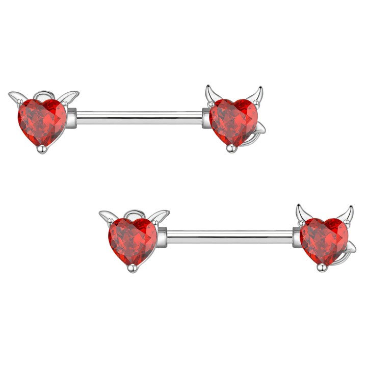 Nipple Decor Piercing Barbell Adult Intimate - Silver