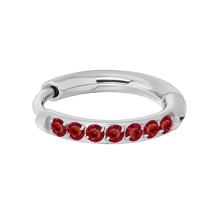 Earlobe Piercing Ring Helix Huggie Ear Clicker Nostril Hoop - Silver / 18G / 10 mm