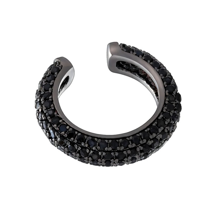 Jacket Fake Piercing Wrap Cartilage Hoop Conch Non Pierced Clip - Black