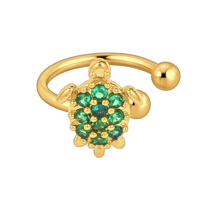 Conch Hoop Ear Jewelry Faux Piercing Wrap Clip-On Jacket Non Pierced Clip - Gold