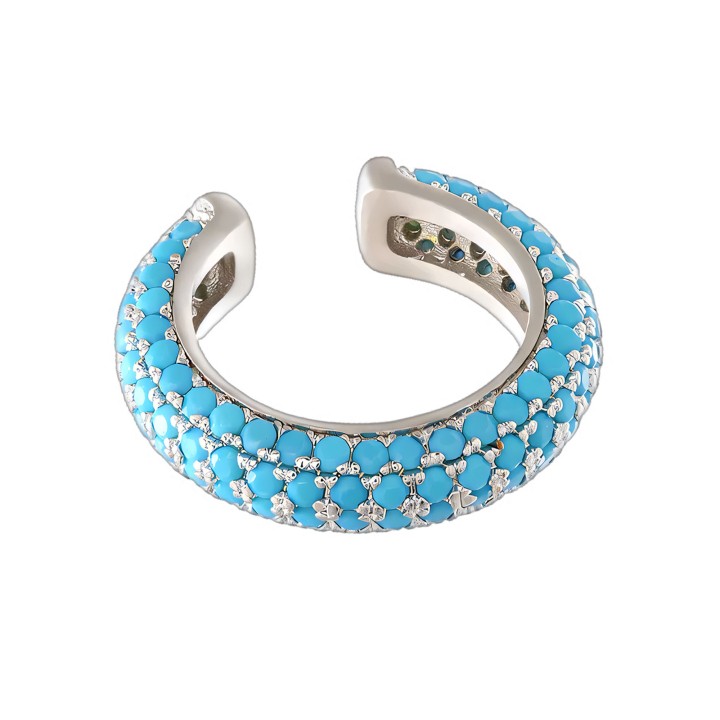 Helix Jewelry Ear Clip Faux Piercing Wrap Minimalist Hoop Around Cuff - Silver