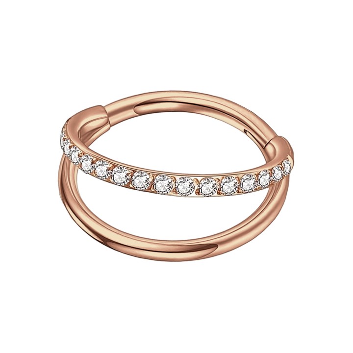 Earlobe Jewelry Piercing Nostril Nose Cartilage - Rose Gold / 16G / 08 mm