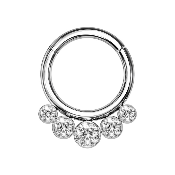 Nose Piercing Hoop Daith Septum Jewelry - Silver / 16G / 08 mm