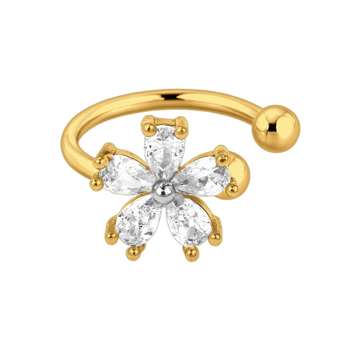 Helix Hoop No Piercing Wrap Cartilage Around Jewelry Dainty Clip - Gold