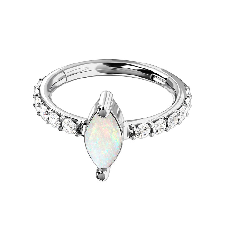 Rook Huggie Nostril Hoop Nose Piercing Helix Tragus Ring - Silver / 16G / 08 mm