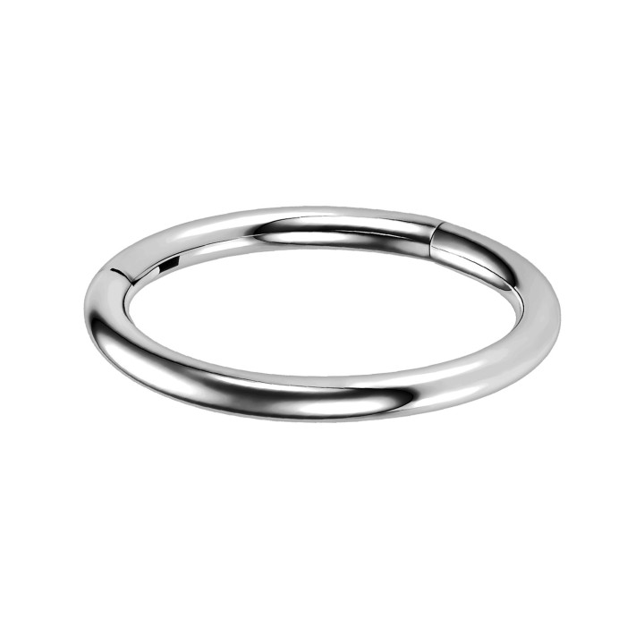 Septum Hoop Piercing Daith Earring Nose Clicker - Silver / 16G / 08 mm