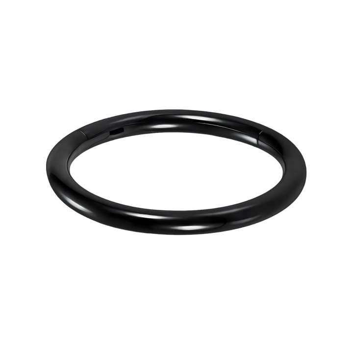 Daith Earring Piercing Jewelry Nose Ring Septum Hoop - Black / 18G / 10 mm