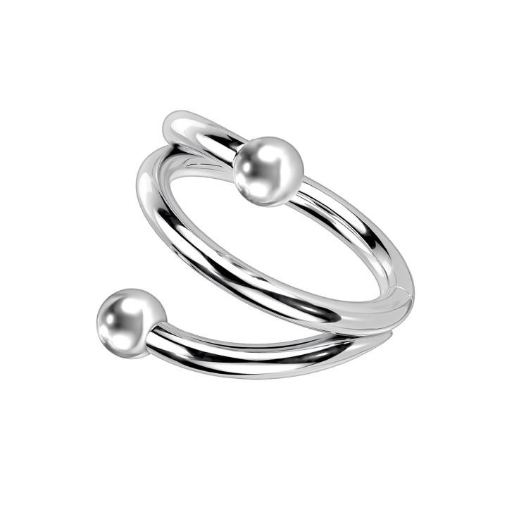 Earlobe Piercing Cartilage Jewelry Helix Huggie Nostril Hoop - Silver / 16G / 10 mm