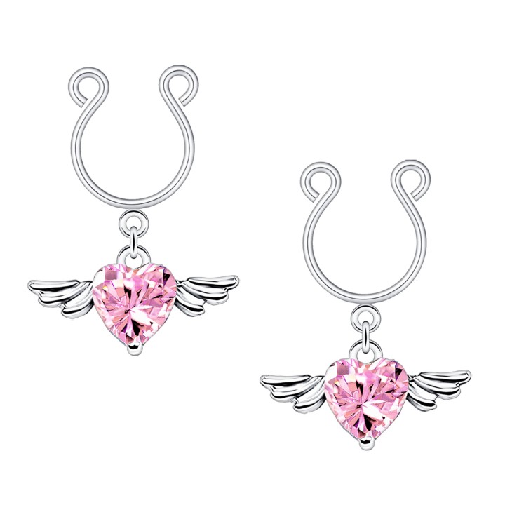 Nipple Decor Adult Jewelry BDSM Erotic No Piercing Naughty Piercing - Silver