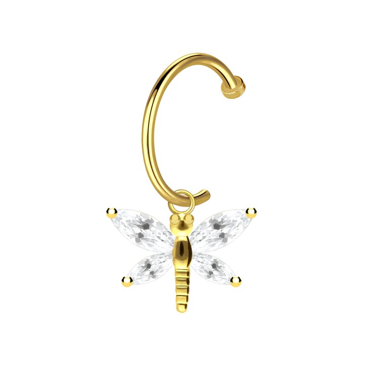 Temporary Ornament Fashion Faux Piercing Lip Fashion - Gold / 18G / 10 mm