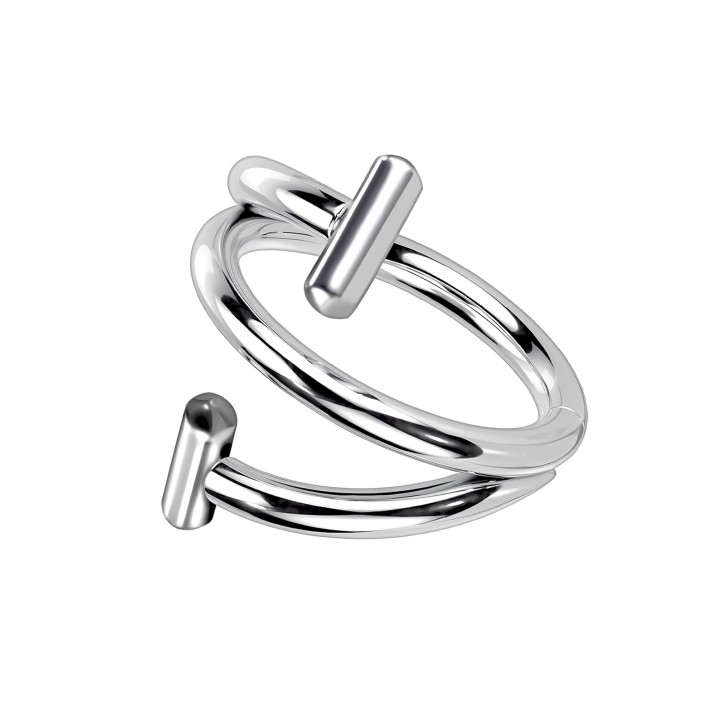 Earlobe Hoop Cartilage Jewelry Nostril Piercing Ear Huggie Piercing Clicker - Silver / 16G / 08 mm