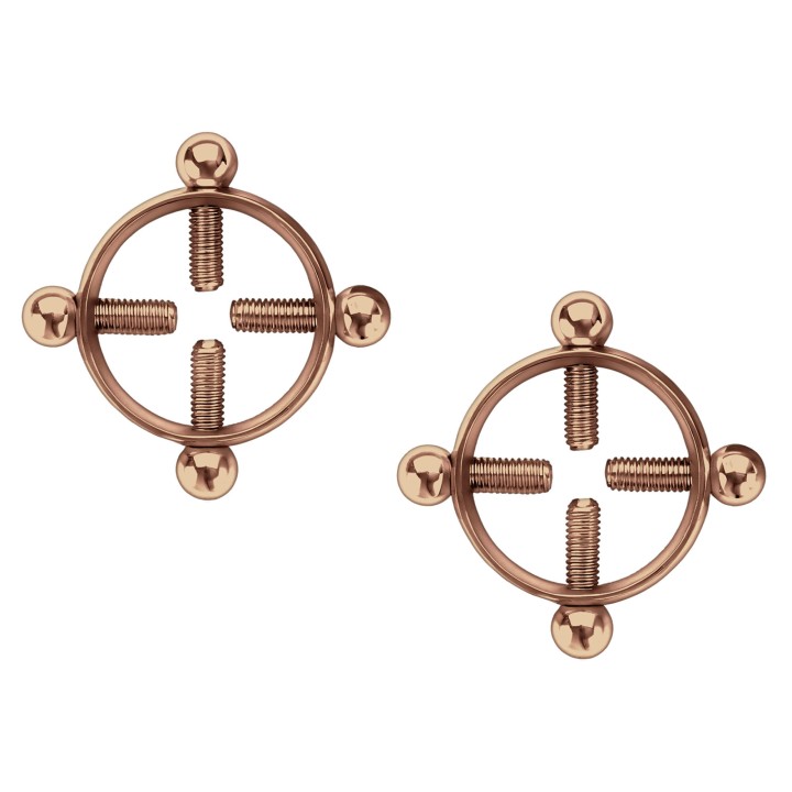 BDSM Erotic Jewelry Nipple Decor Adult Sexy Piercing Fake Ring - Rose Gold