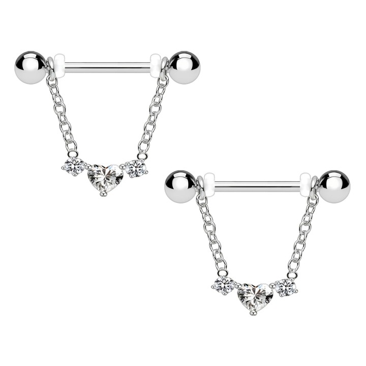 Intimate Piercing BDSM Erotic Straight Barbell - Silver