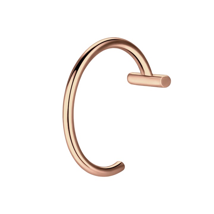 Lip Fashion No Piercing Jewelry Clip-On Faux Piercing - Rose gold / 18G / 10 mm