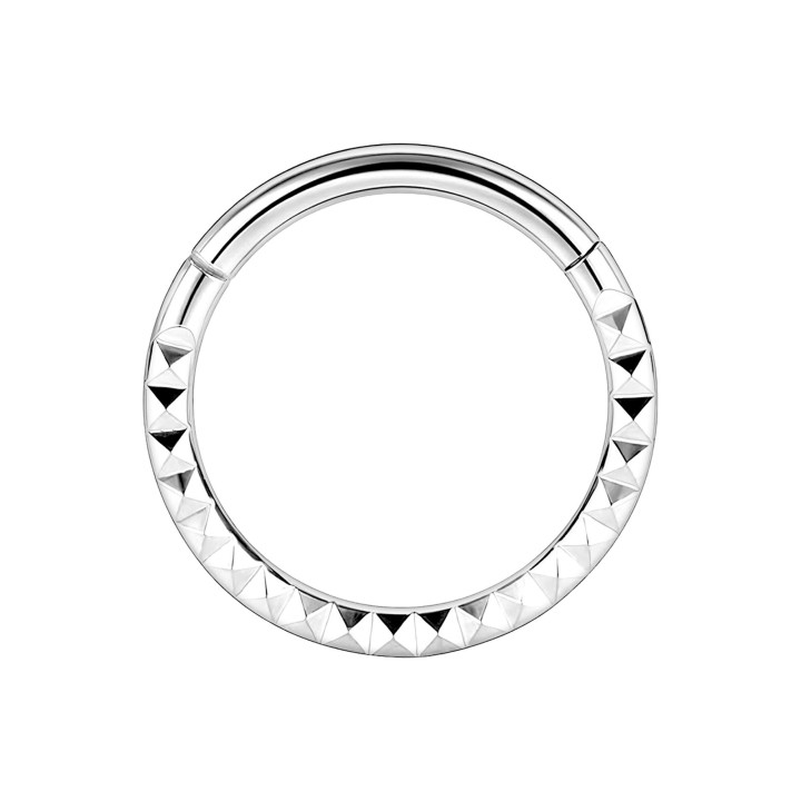 Septum Earring Piercing Daith Jewelry Nose Ring Hoop - Silver / 16G / 10 mm