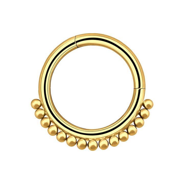 Septum Piercing Daith Earring Jewelry Nose Hoop - Gold / 16G / 08 mm