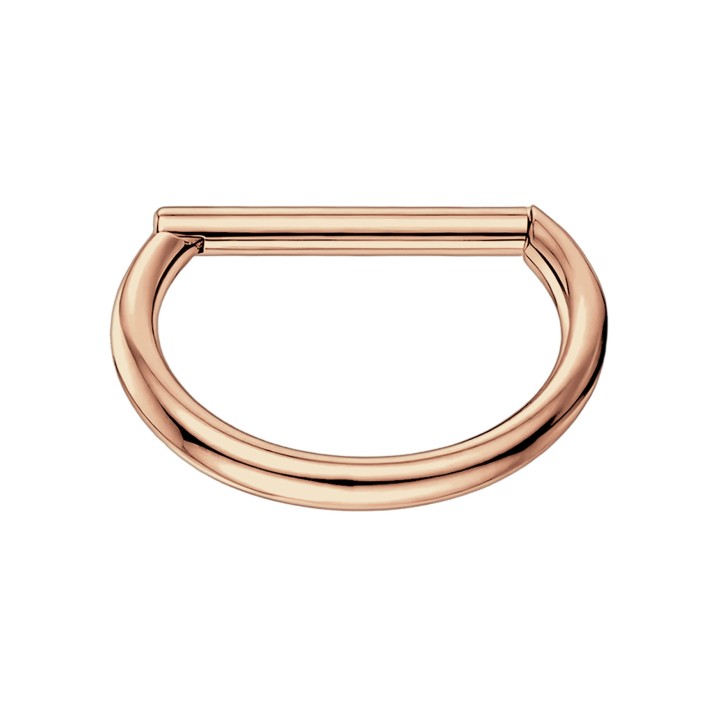 Helix Nose Piercing Conch Earring Clicker Tragus Huggie - Rose Gold / 16G / 12 mm