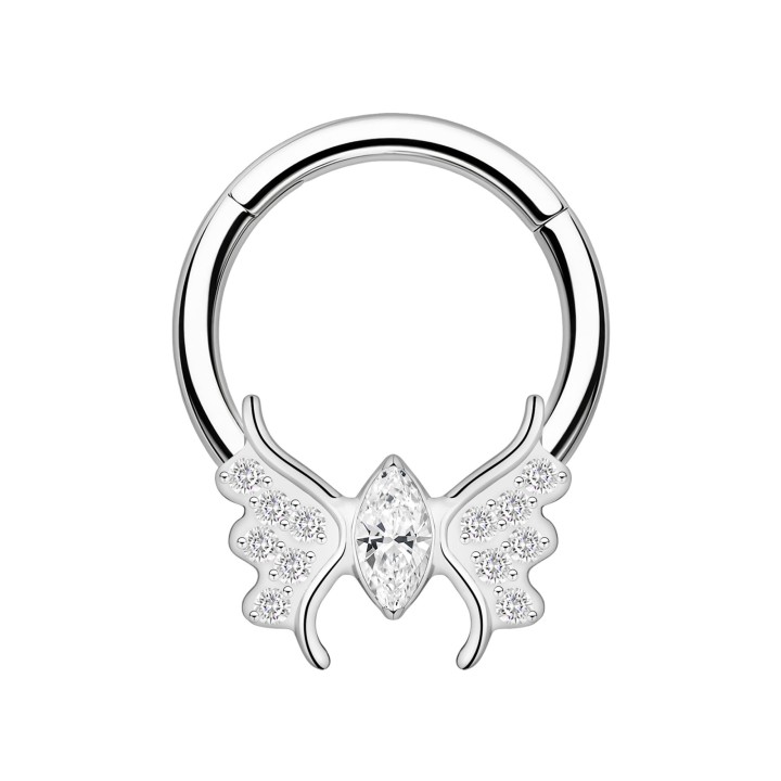 Piercing Hoop Nose Jewelry Septum Ring Daith Earring - Silver / 16G / 10 mm