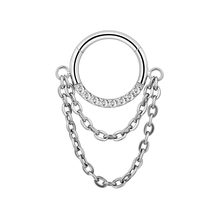 Piercing Tragus Jewelry Earlobe Huggie Nostril Cartilage Ring - Silver / 16G / 08 mm