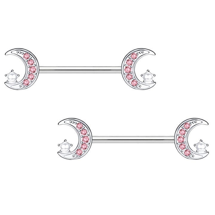 Nipple Piercing Adult Jewelry Piercing Bar Decor BDSM Erotic - Silver
