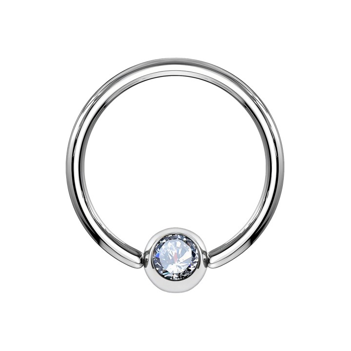 Daith Earring Piercing Ring Septum Clicker Nose Jewelry Hoop - Silver / 16G / 10 mm / 3 mm