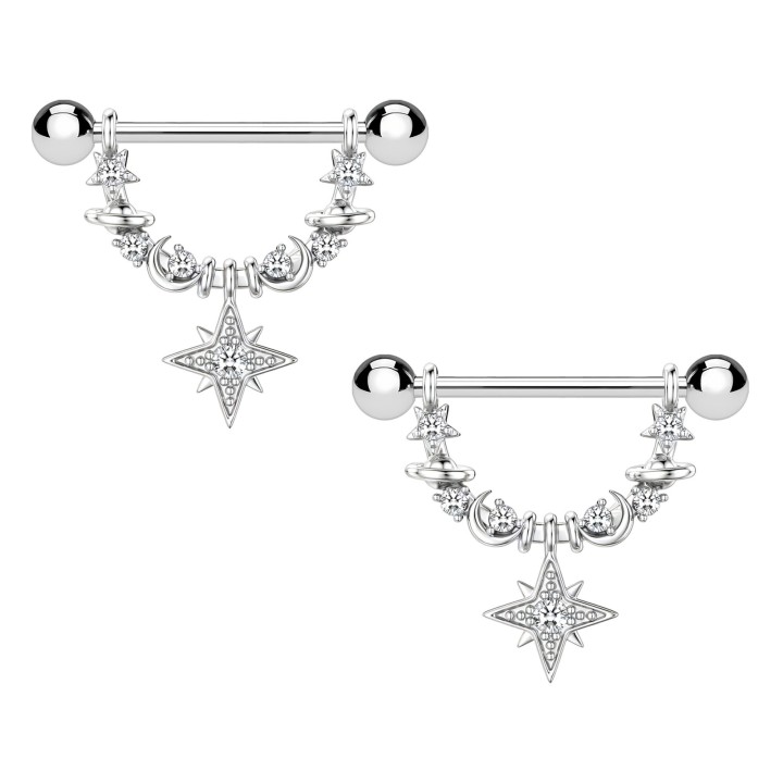 Adult Bar Piercing BDSM Erotic - Silver