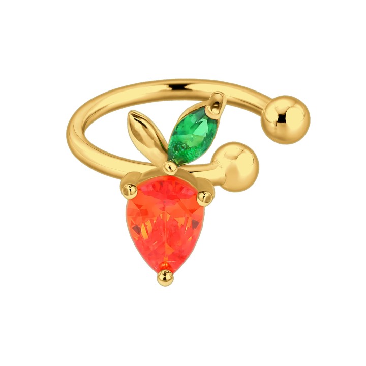 Helix Hoop Dainty Jewelry Wrap Around Jacket Cartilage Clip Faux Piercing Cuff - Gold