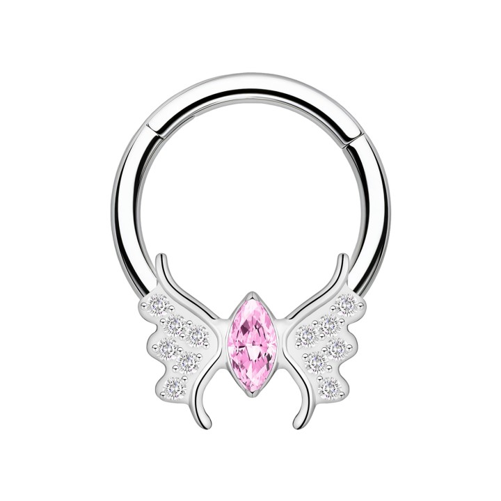 Piercing Hoop Nose Jewelry Septum Ring Daith Earring - Silver / 16G / 10 mm