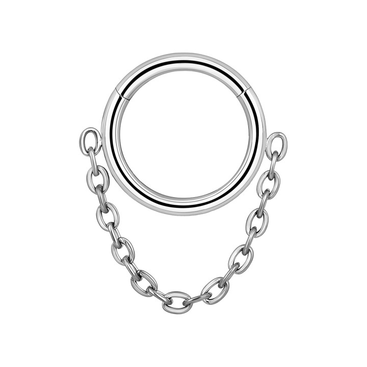 Nose Piercing Rook Huggie Conch Hoop Helix Jewelry - Silver / 16G / 08 mm