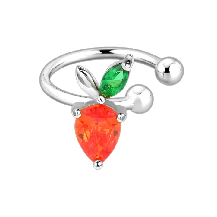 Helix Hoop Dainty Jewelry Wrap Around Jacket Cartilage Clip Faux Piercing Cuff - Silver