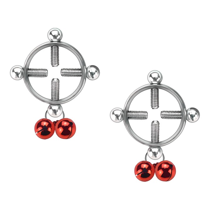 Fake Ring Fetish Jewelry No Piercing Clips Breast Piercing - Red