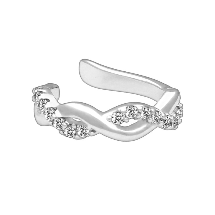 Helix Jacket Wrap Around Clip Ear Dainty Jewelry Faux Piercing Hoop - Silver