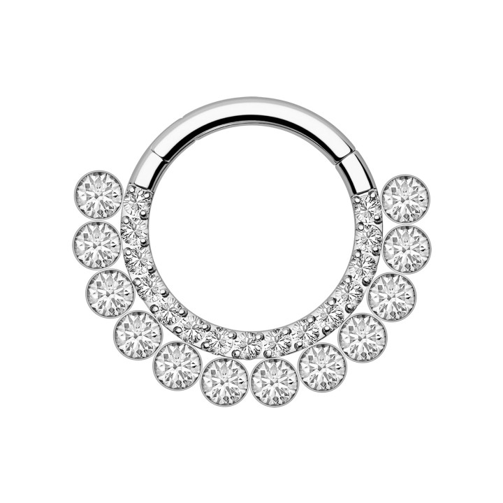 Daith Piercing Jewelry Septum Nose Hoop - Silver / 16G / 08 mm