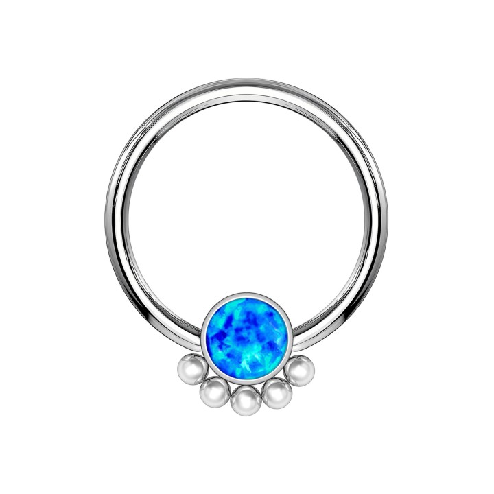 Septum Jewelry Nose Hoop Piercing Clicker Daith Earring - Silver / 16G / 10 mm