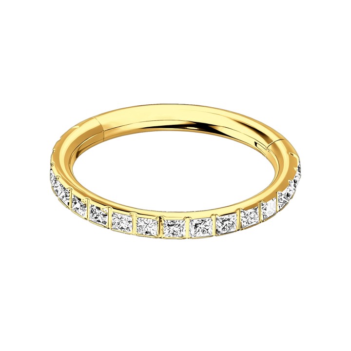 Cartilage Piercing Tragus Jewelry Earlobe Hoop Rook Ring - Gold / 16G / 10 mm