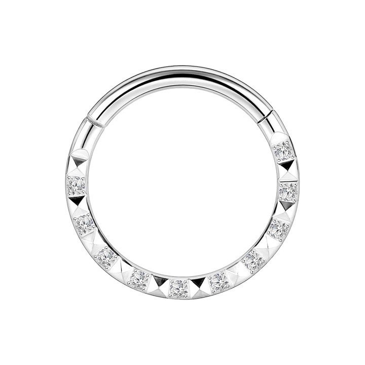 Piercing Septum Daith Jewelry Nose Hoop - Silver / 16G / 10 mm