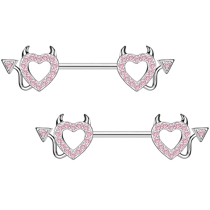 BDSM Erotic Piercing Adult Straight Barbell - Silver