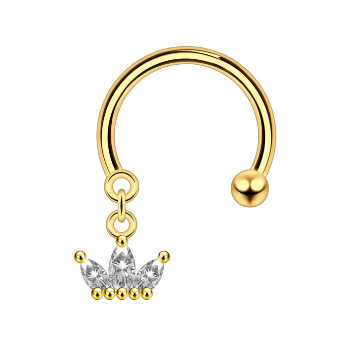 Eyebrow Piercing Conch Jewelry Tragus Horseshoe Piercing - Gold / 16G / 10 mm