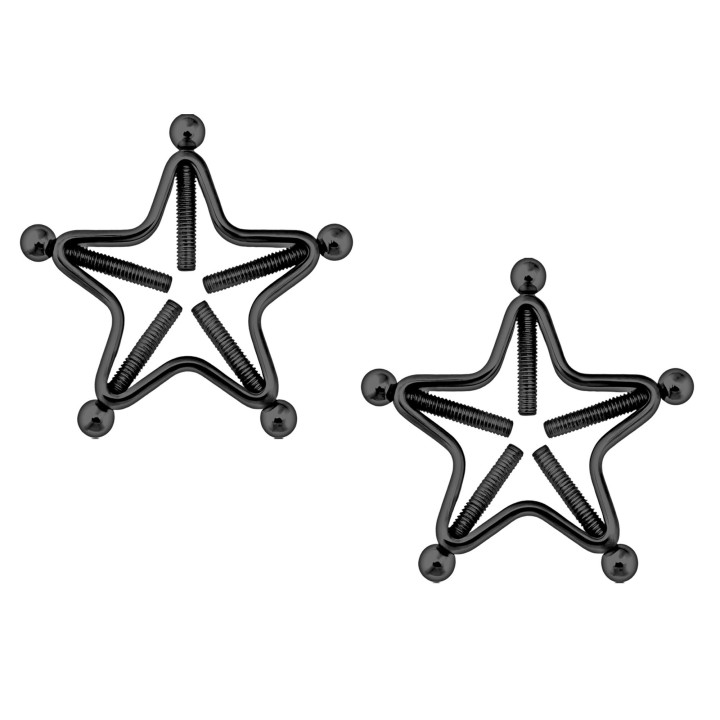 Fetish Jewelry Nipple No Piercing Clips Breast Piercing Erotic - Black