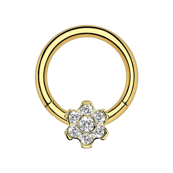 Septum Earring Piercing Daith Nose Hoop Jewelry - Gold / 16G / 08 mm