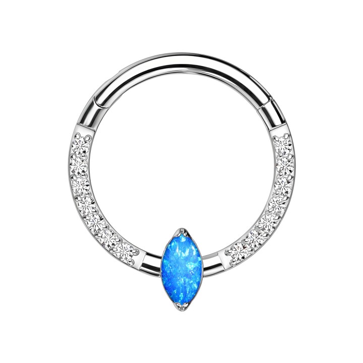 Daith Nose Septum Earring Piercing Hoop - Silver / 16G / 10 mm