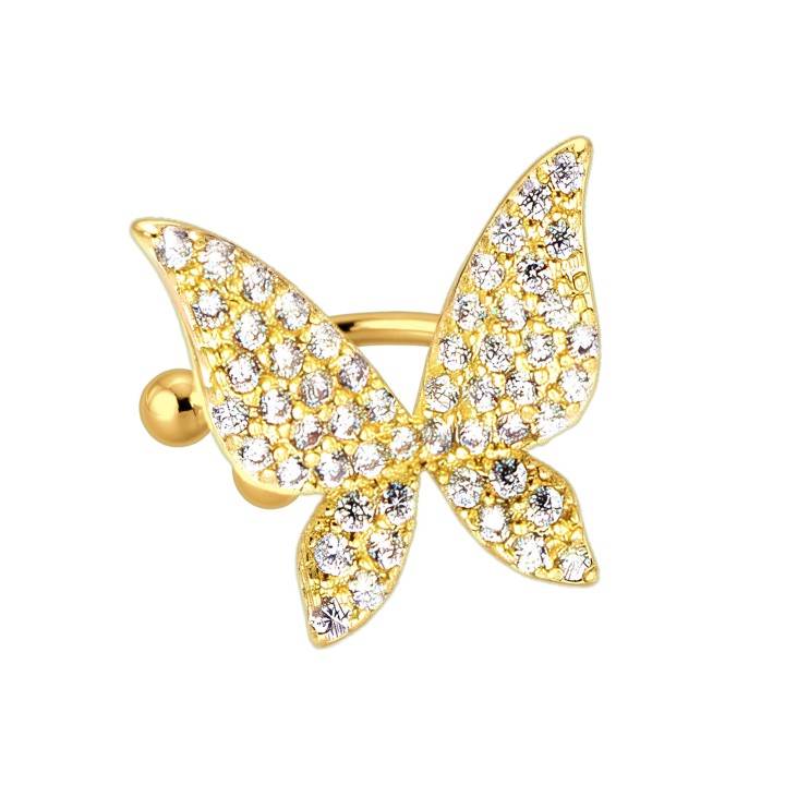 Wrap Around Jewelry Helix Dainty Non Pierced Hoop Faux Piercing Clip - Gold